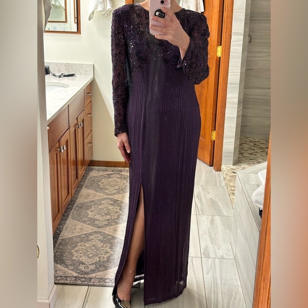 Vintage long silk gown - Picture 15 of 15
